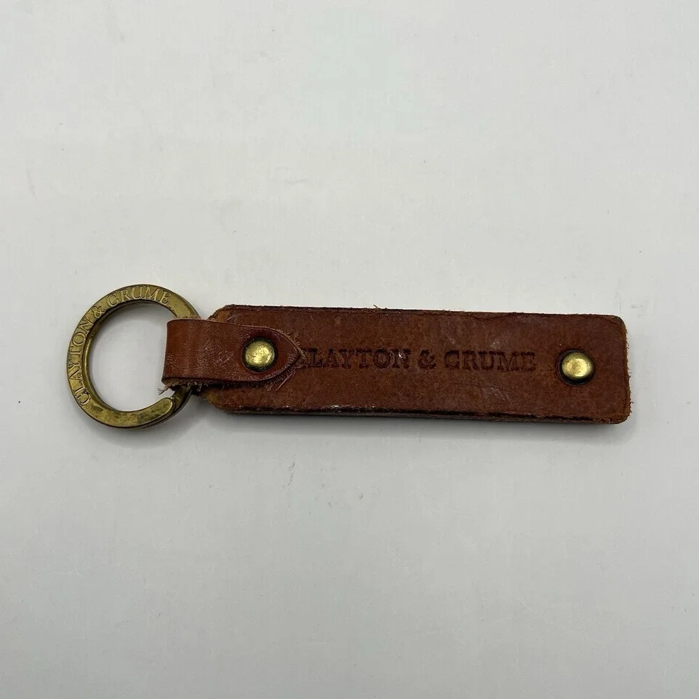 Green River‎ Distilling Co. Leather Key Chain Brown Clayton & Crume Bourbon